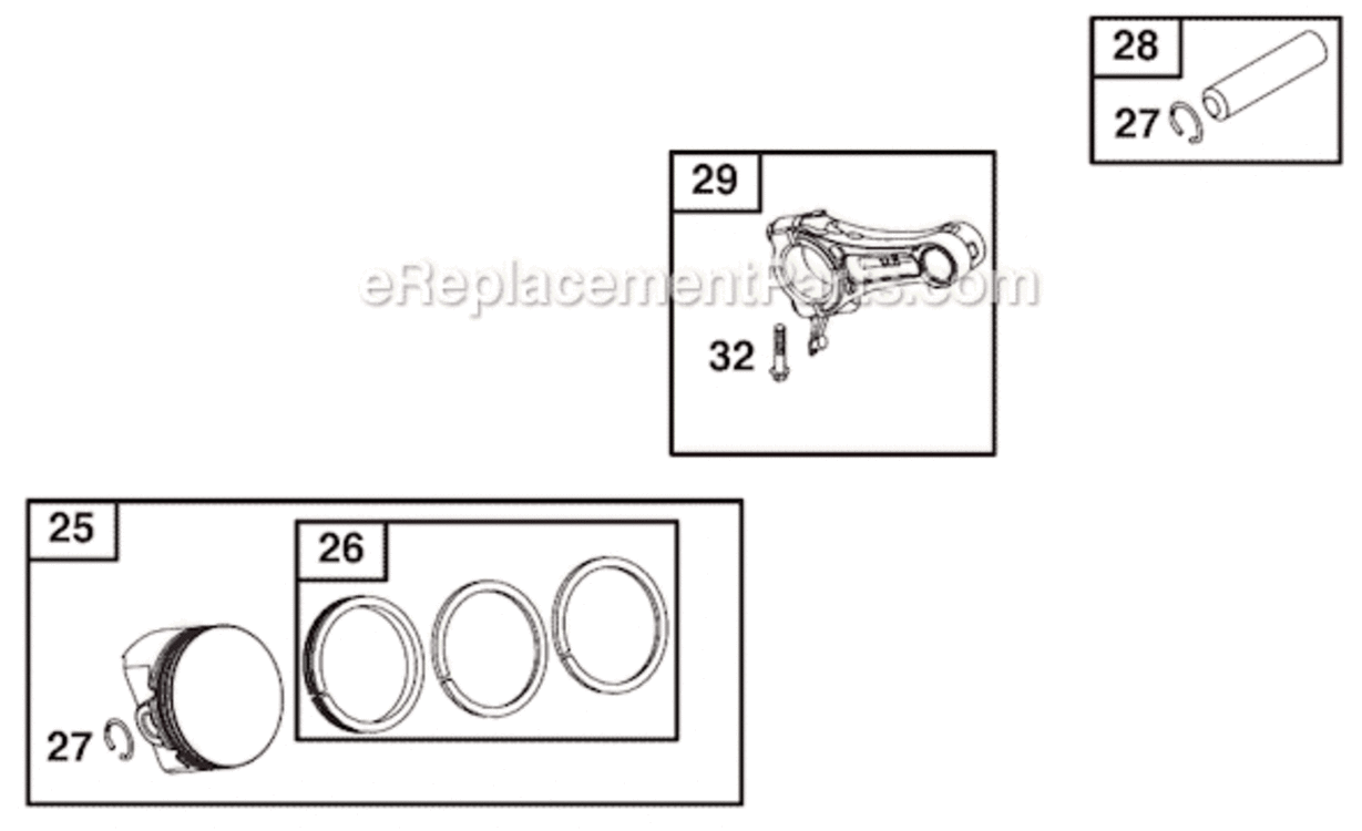 Page B Diagram and Parts List for 124435 8101 Briggs and Stratton Engine